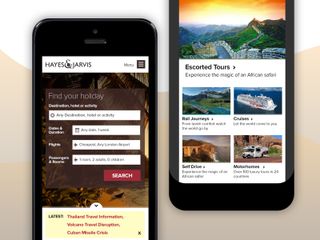 Mockup of smartphone with Hayes and Jarvis website